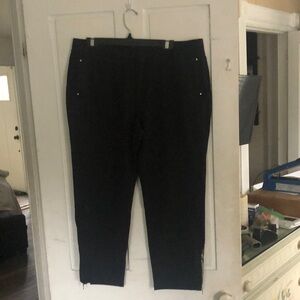 Susan Graver weekend premium stretch pull on pants black petite large